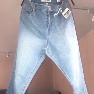 Plus size light blue jeans